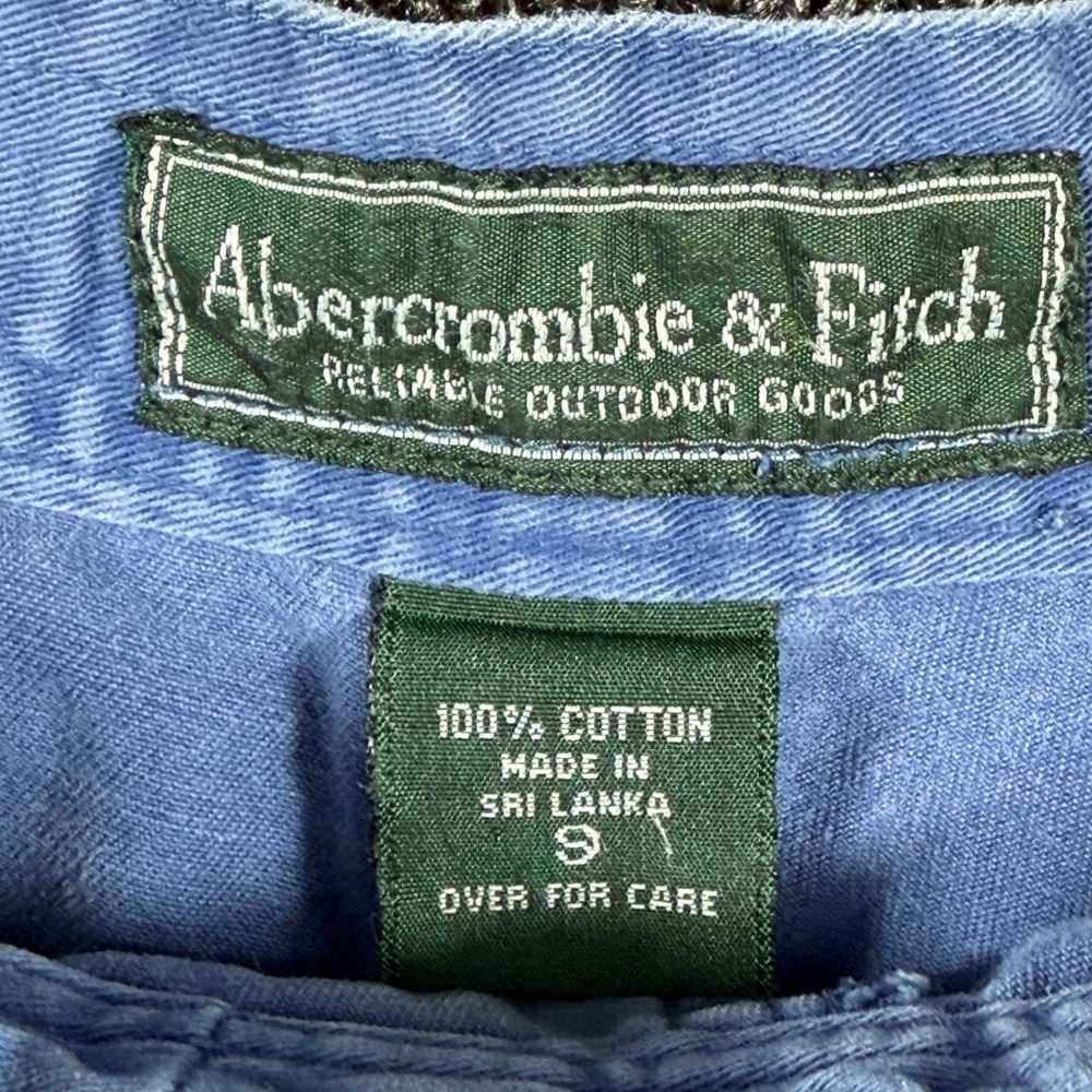 Vintage Abercrombie &‎ Fitch Hiking Shorts Womens 9 Blue Drawstring Mid Rise - Picture 3 of 7